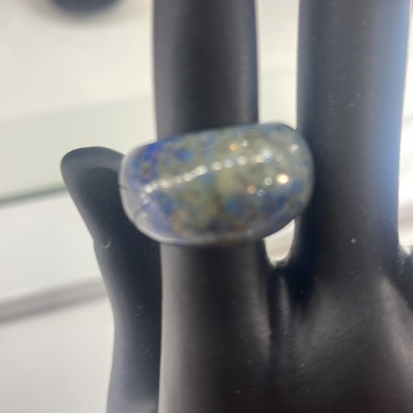 Lapis Lazuli Cocktails, Chunky Ring,Size 5, Blue,Grey - Picture 6 of 6